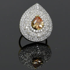 Interchangeable Dazzling Pear Ring