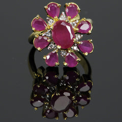 Flower Ruby Ring