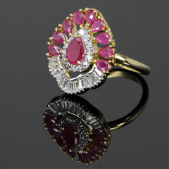 Pear Ruby Ring