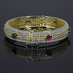 Emerald Ruby Milgrain Bangle